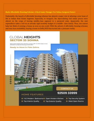 Breez Global Heights Ready to Move Flats Sector 33 Sohna, Gurgaon