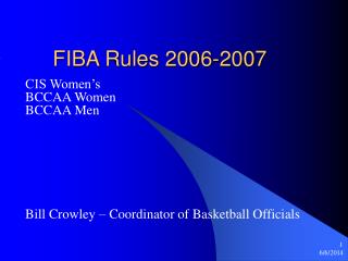FIBA Rules 2006-2007