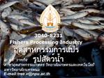 3040-8231 Fishers Processing Industry