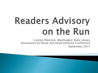 Readers Advisory on the Run