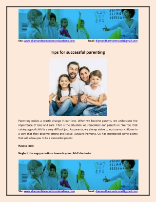 Tips for successful parenting