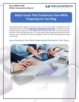 Major Issues That Freelancers Face While Preparing For Tax Filing