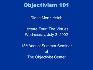 Objectivism 101