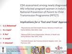 CD4 assessment among newly diagnosed HIV-infected pregnant women in India s National Prevention of Parent to Child Trans
