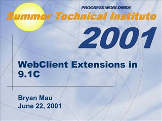 WebClient Extensions in 9.1C