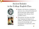 Ancient Imitatio in the College English Class