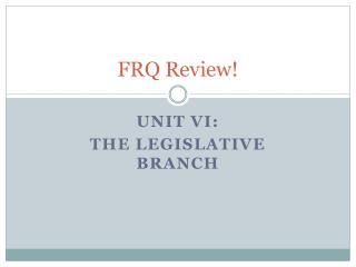 FRQ Review!