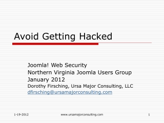 Avoid Getting Hacked