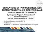 SIMULATIONS OF HYDROGEN RELEASES FROM STORAGE TANKS: DISPERSION AND CONSEQUENCES OF IGNITION