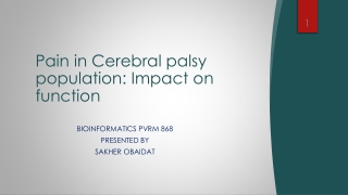 Pain in Cerebral palsy population: Impact on function