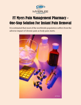 Best Pain Medication Pharmacies In Ft Myers | Myerlee Pharmacy