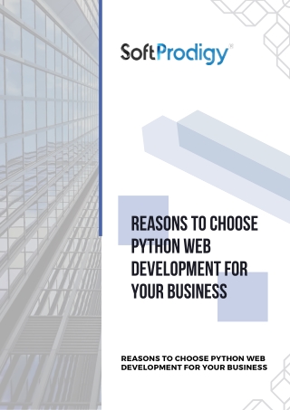 Reasons to choose Python web development for your business