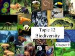 Topic 12 Biodiversity