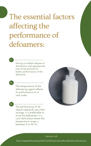 The Essential Factors Affecting The Performance Of Defoamers