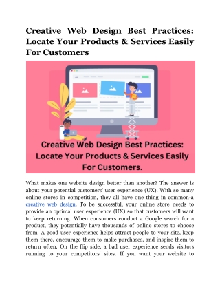 Creative Web Design Best Practices_ Locate Your Products & Services Easily For Customers