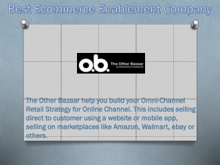 Best Ecommerce Enablement Company