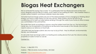 Biogas Heat Exchangers