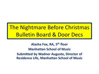 The Nightmare Before Christmas Bulletin Board &amp; Door Decs