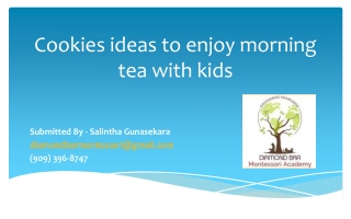 Cookies ideas to enjoy morning tea with kids