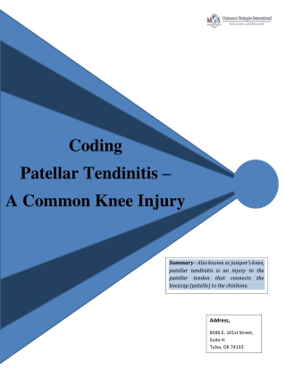 Coding Patellar Tendinitis – A Common Knee Injury