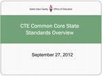 CTE Common Core State Standards Overview