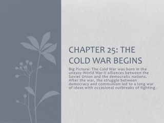 Chapter 25: The Cold War Begins