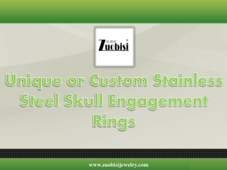 Unique or Custom Stainless Steel Skull Engagement Rings