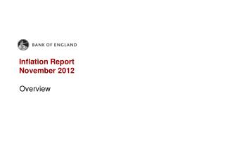 Inflation Report November 2012