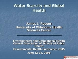 Water Scarcity and Global Health