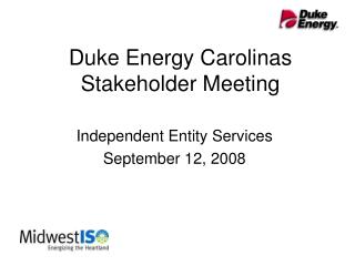 Duke Energy Carolinas Stakeholder Meeting