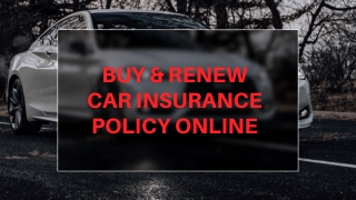 Buy & Renew car insurance policy online