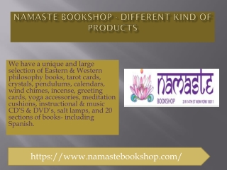Namaste Bookshop - Different kind of Products