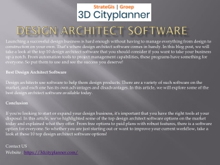 Design Architect Software
