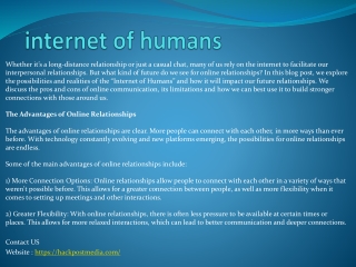 internet of humans