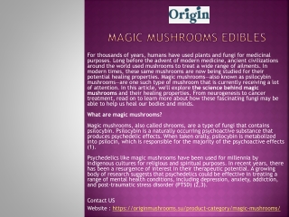 Magic Mushrooms Edibles