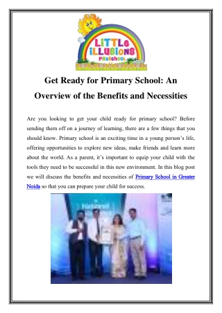 Primary School in Greater Noida Call-9870270337