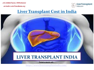 The liver transplant cost in India