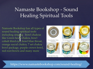 Namaste Bookshop - Sound Healing Spiritual Tools