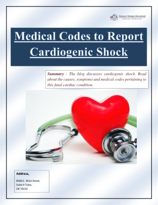 Medical Codes to Report Cardiogenic Shock