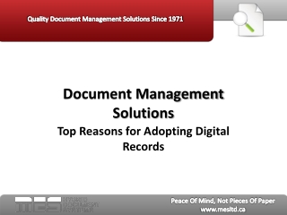 Document Management Solutions: Top Reasons for Adopting Digi