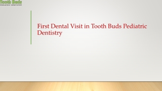 First Dental Visit in Tooth Buds Pediatric Dentistry