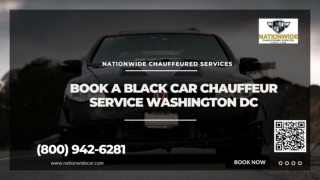 Book a Black Car Chauffeur Service Washington DC