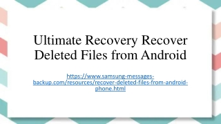 Ultimate Recovery Recover Deleted Files from Android