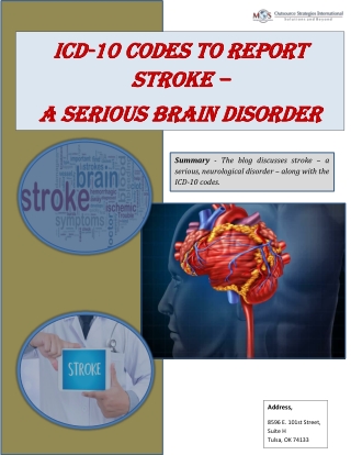 ICD-10 Codes to Report Stroke - A Serious Brain Disorder