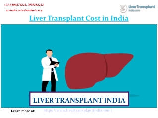 Visit Liver transplant cost in India