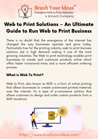 Web to Print Solutions – An Ultimate Guide to Run Web to Print Business