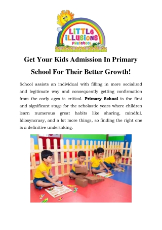 Best Primary School in Greater Noida Call-9870270337