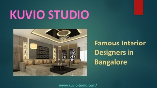Famous Interior Designers in Bangalore- Kuvio Studio