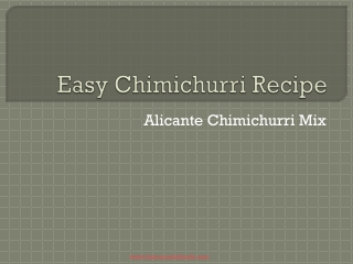 Easy Chimichurri