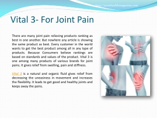 Vital3- Solution for joint pain